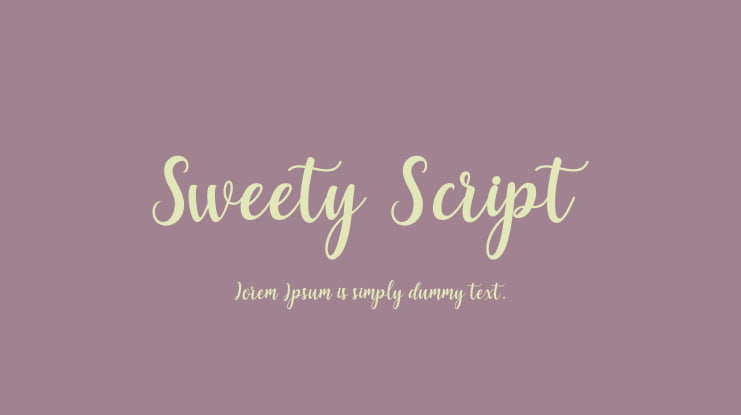Sweety Script Font