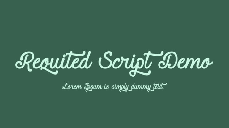 Requited Script Demo Font