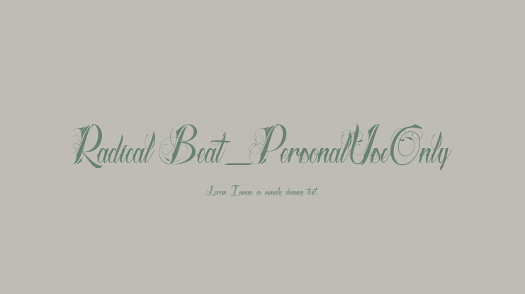 Radical Beat_PersonalUseOnly Font