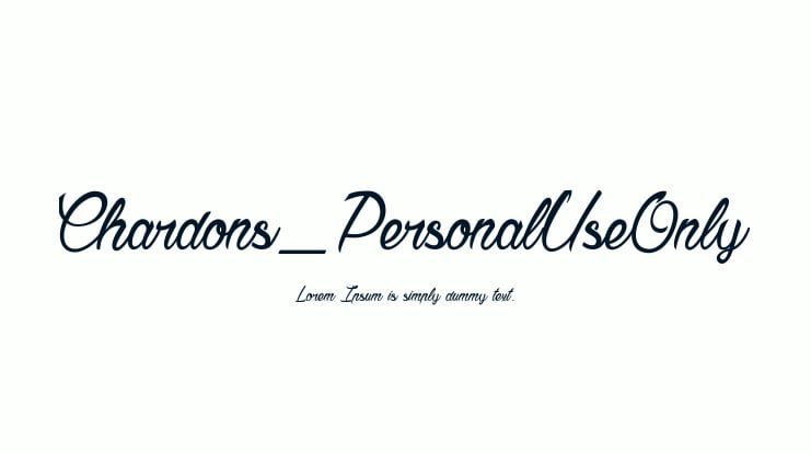 Chardons_PersonalUseOnly Font