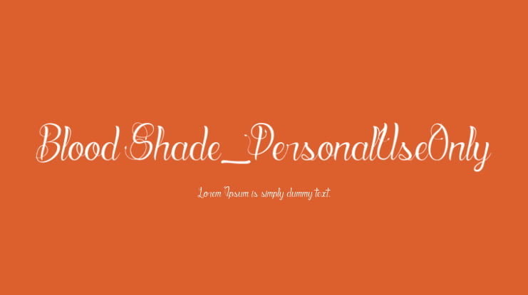 Blood Shade_PersonalUseOnly Font