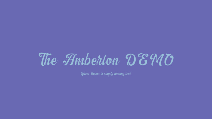 The Amberton DEMO Font