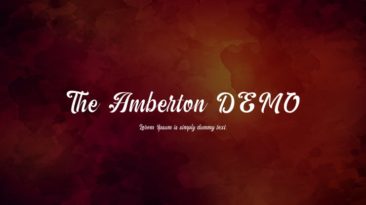 The Amberton DEMO Font