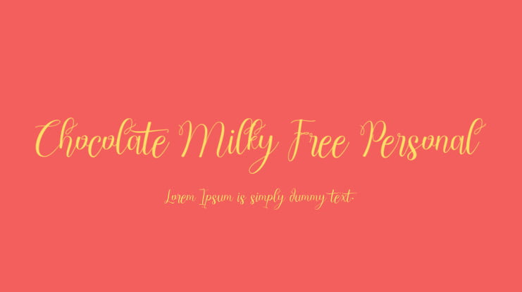 Chocolate Milky Free Personal Font