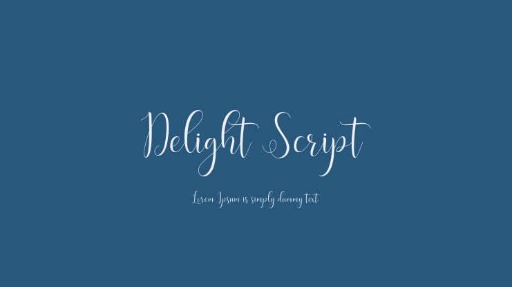 Delight Script Font