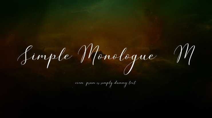 Simple Monologue DEMO Font