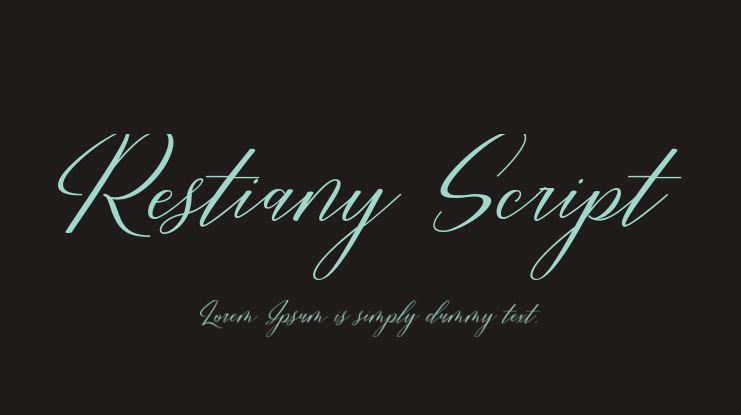 Restiany Script Font