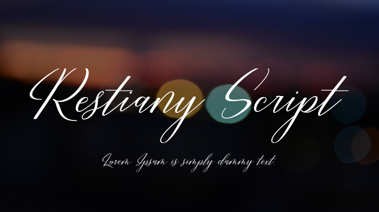 Restiany Script Font