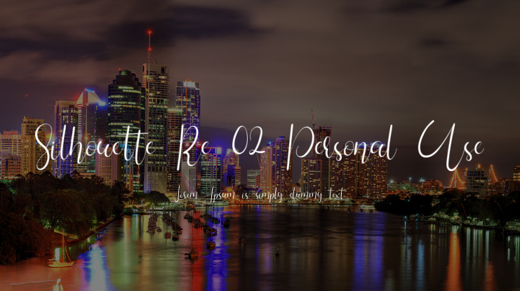 Silhouette Re 02 Personal Use Font