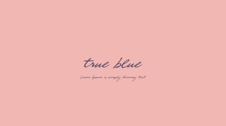 true blue Font