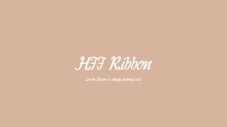 HFF Ribbon Font