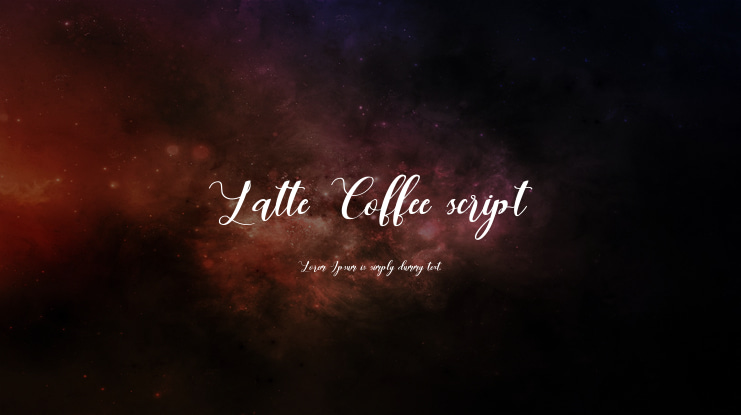 Latte Coffee script Font