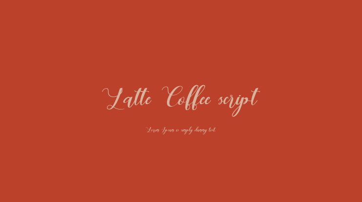 Latte Coffee script Font