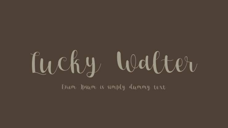Lucky Walter Font
