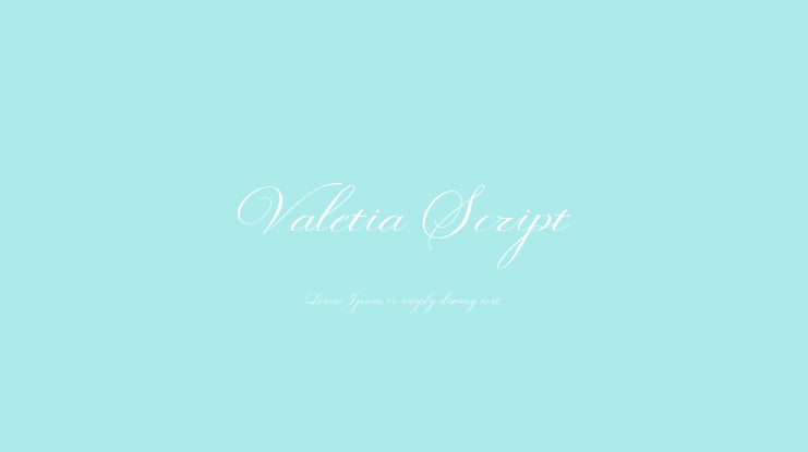 Valetia Script Font