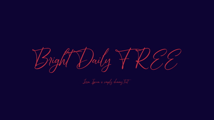 Bright Daily FREE Font