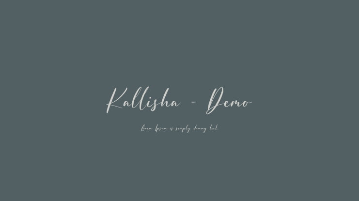 Kallisha - Demo Font