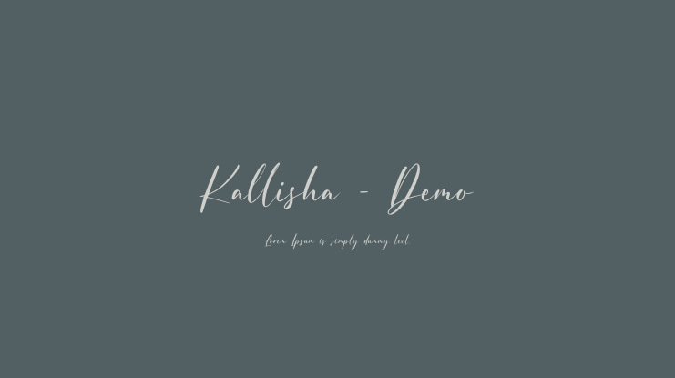 Kallisha - Demo Font