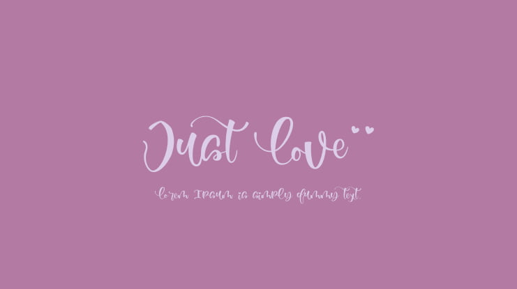 Just Love Font