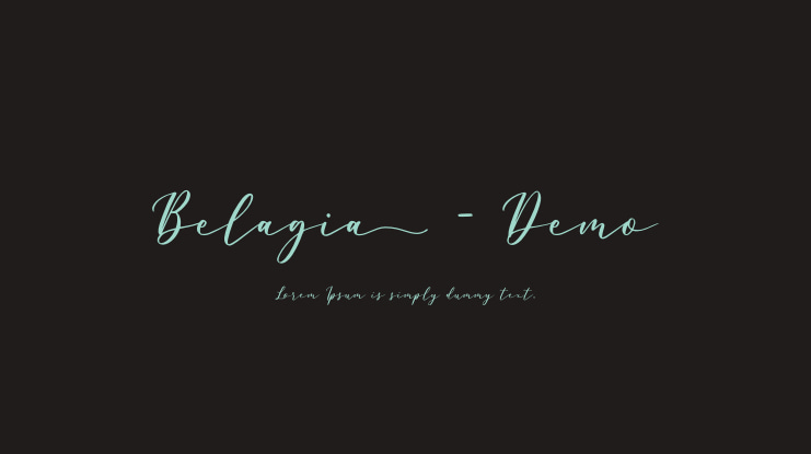 Belagia - Demo Font