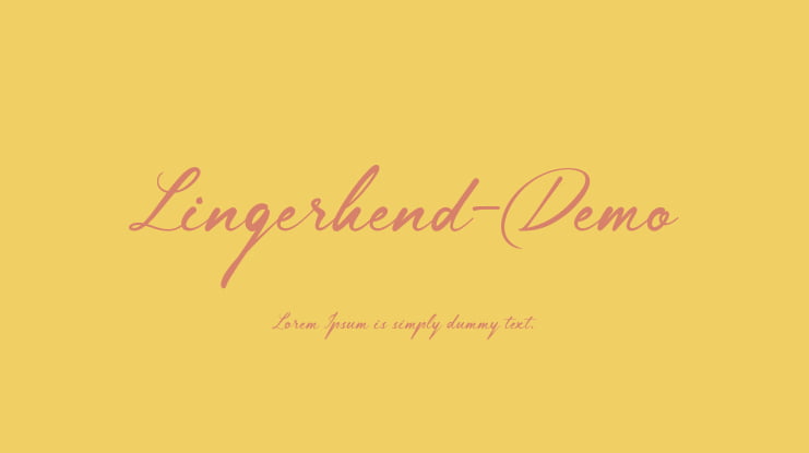 Lingerhend-Demo Font