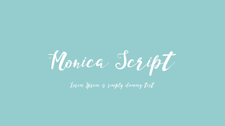 Monica Script Font