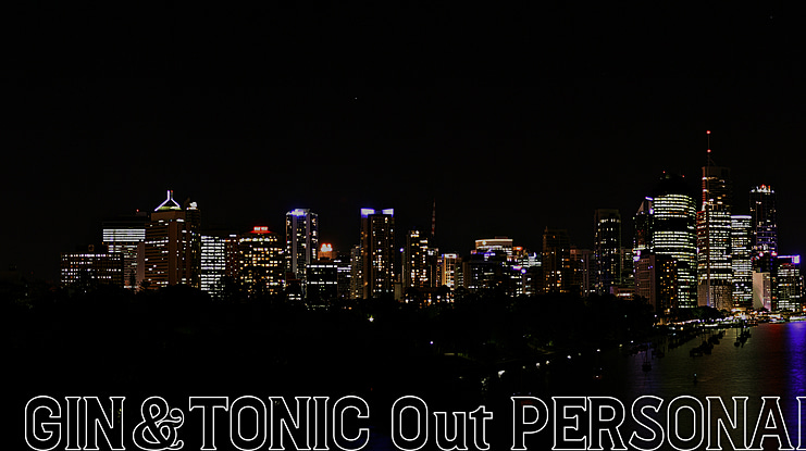 Gin And Tonic Out PERSONAL Font Family