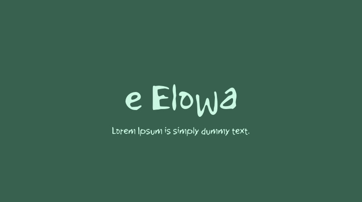 e Elowa Font