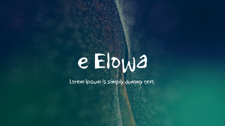 e Elowa Font
