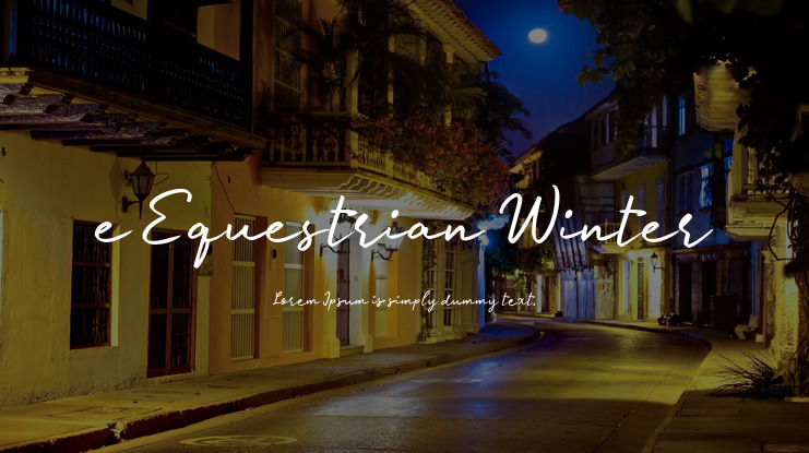 e Equestrian Winter Font