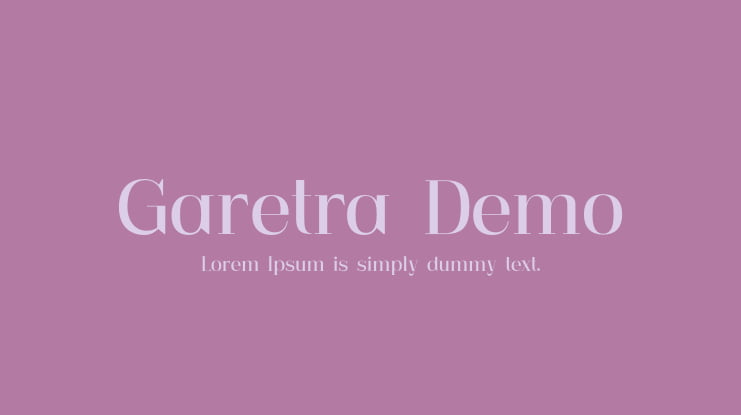 Garetra Demo Font