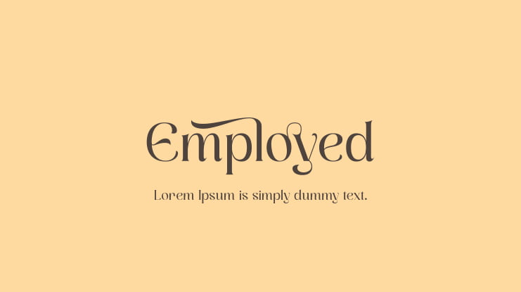 Employed Font