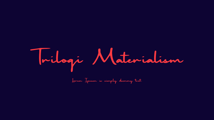 Trilogi Materialism Font