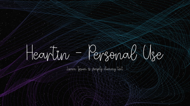 Heartin - Personal Use Font
