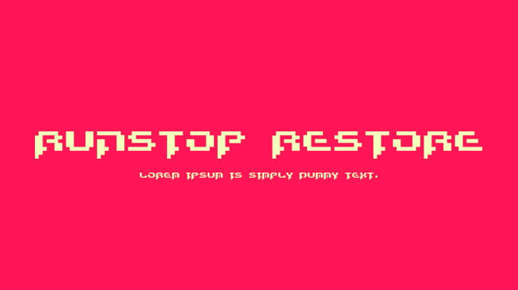 Runstop Restore Font