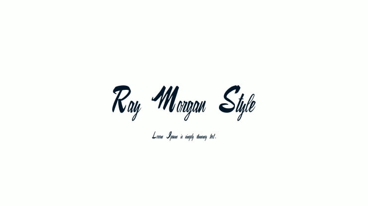Ray Morgan Style Font