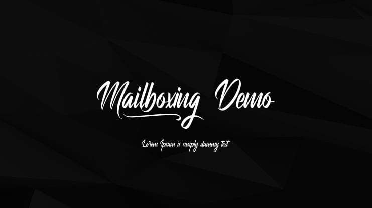 Mailboxing Demo Font