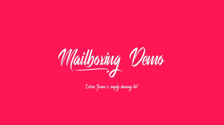 Mailboxing Demo Font