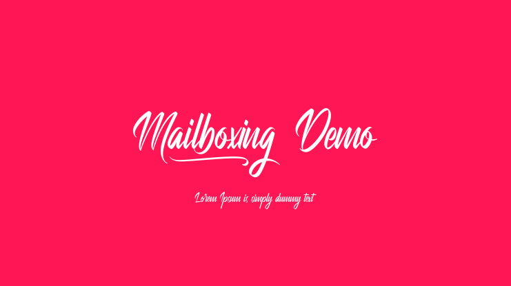 Mailboxing Demo Font