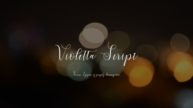Violetta Script Font
