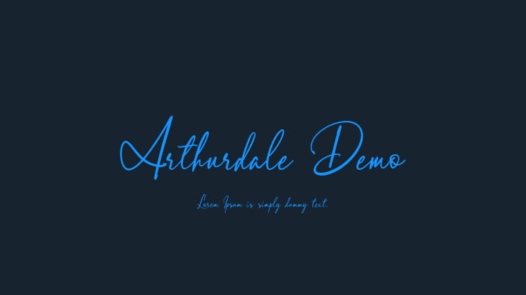 Arthurdale Demo Font
