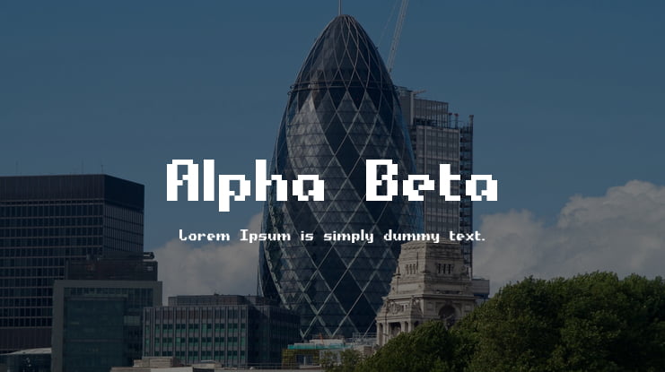 Alpha Beta Font