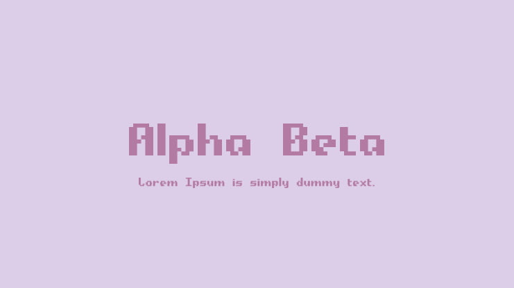 Alpha Beta Font