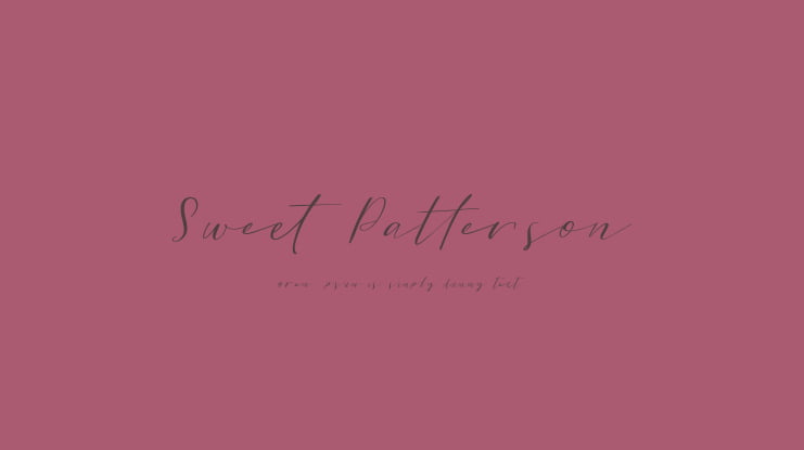 Sweet Patterson DEMO Font