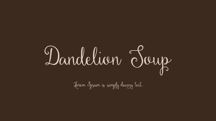 Dandelion Soup Font