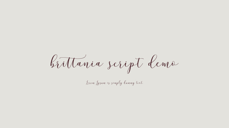 brittania script demo Font