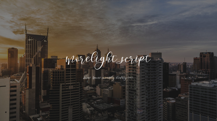 morelight script Font