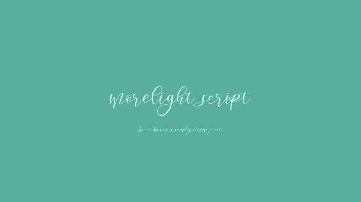 morelight script Font