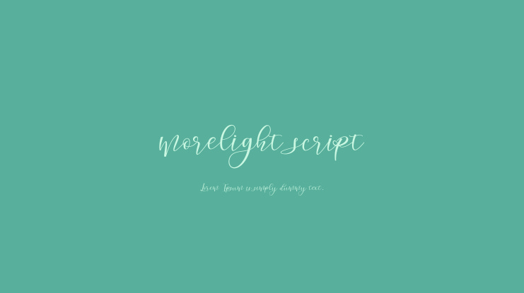 morelight script Font