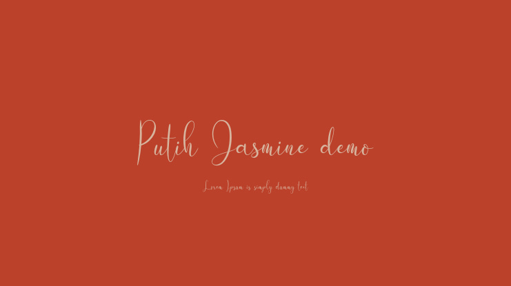Putih Jasmine demo Font